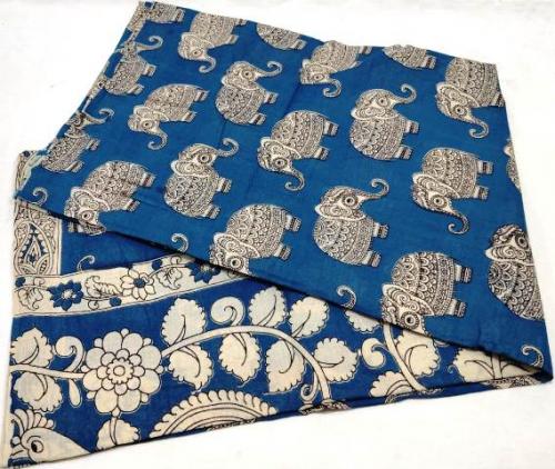KALAMKARI PRINTED COTTON SAREE